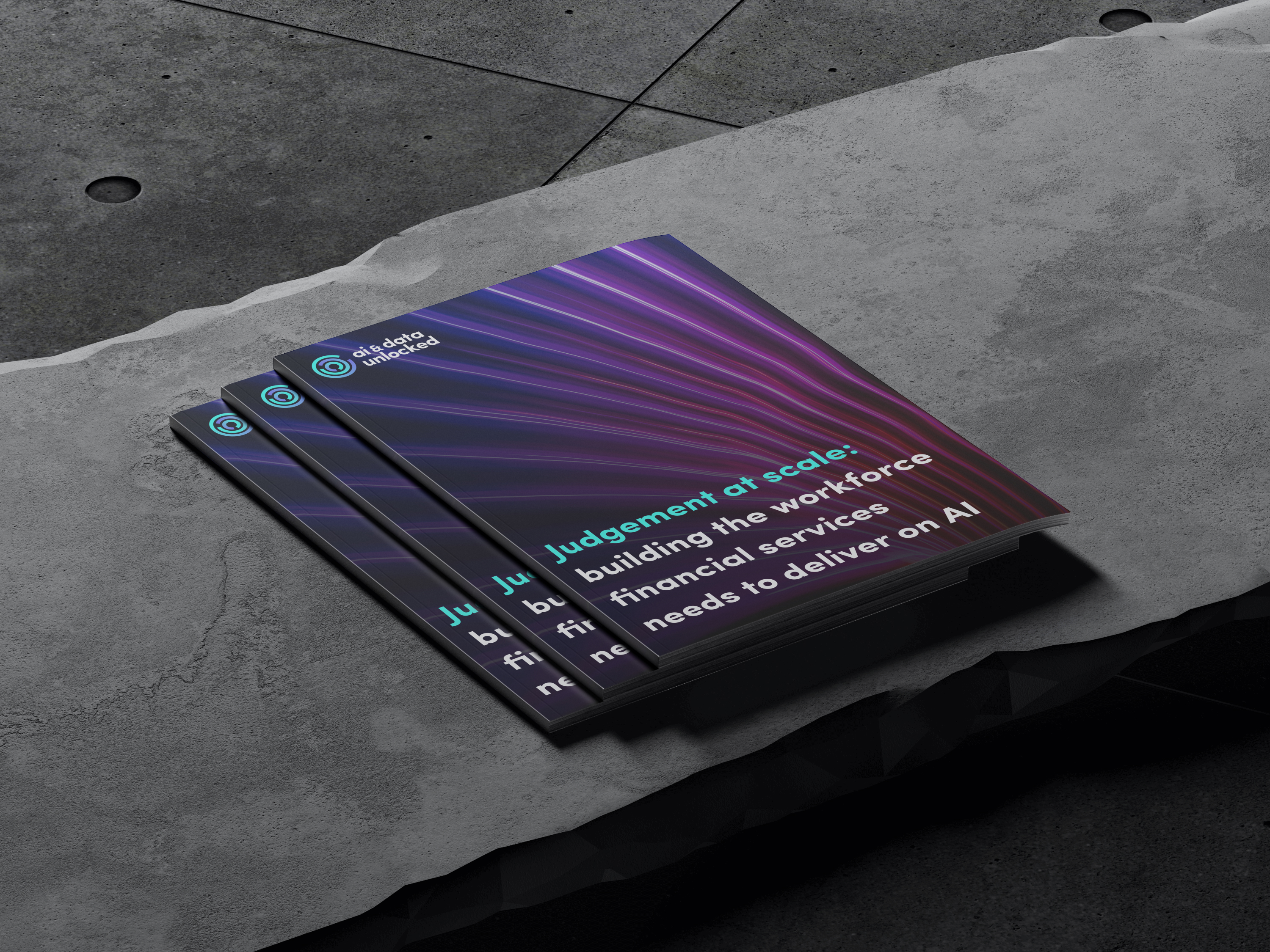 Judgement at Scale whitepaper cover on a concrete surface